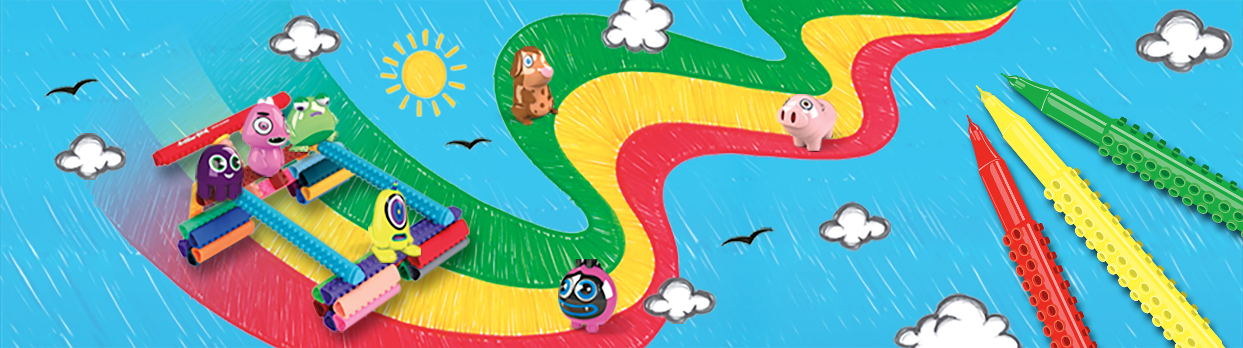 Artline Stix hero — colourful illustrated banner