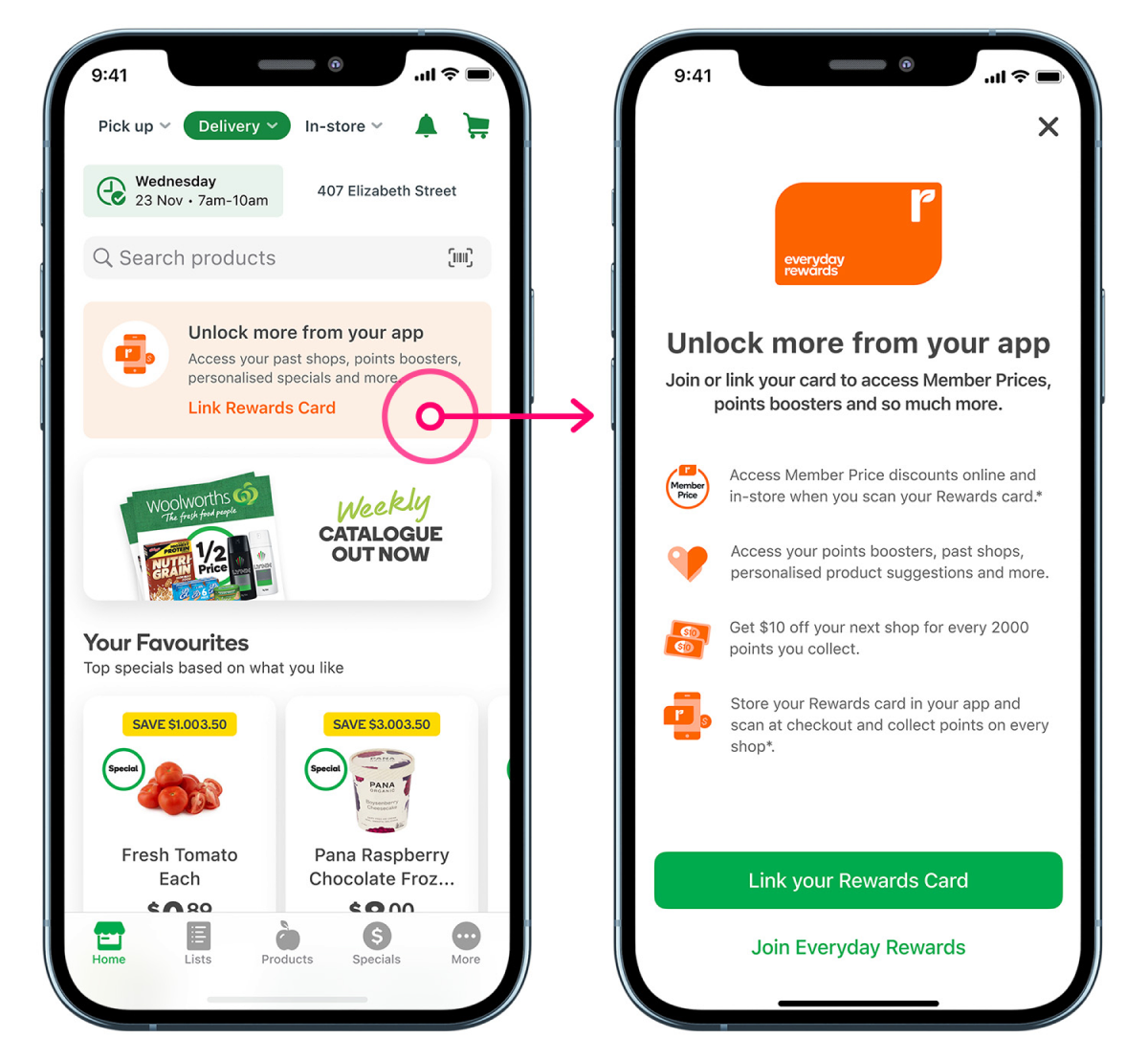 Everyday Rewards — final design screens