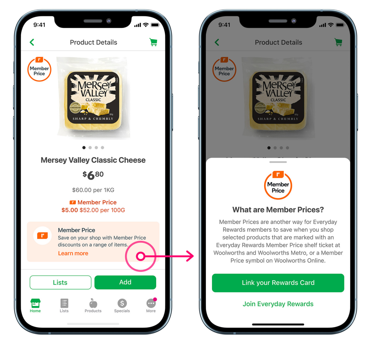 Everyday Rewards — final design screens continued