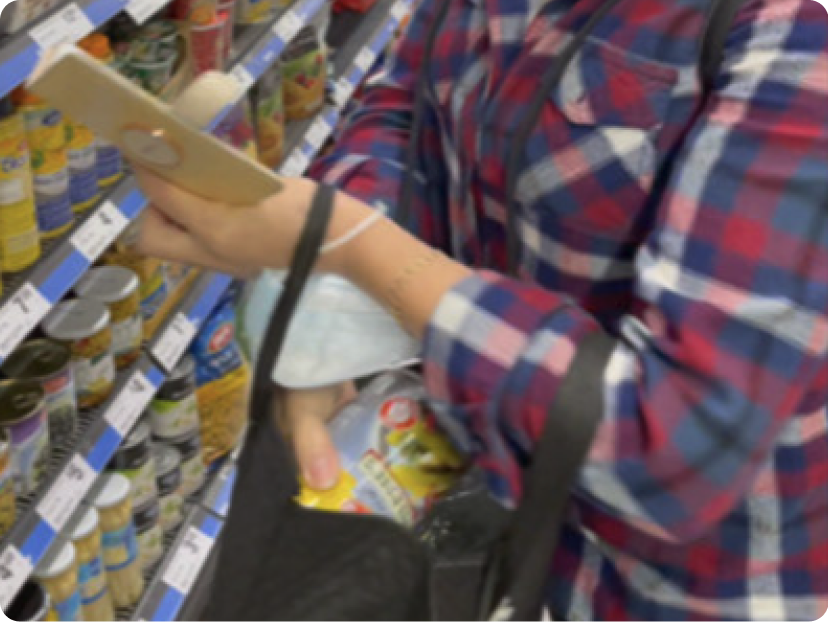 User research in supermarket